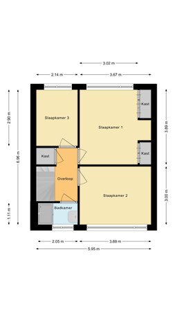 Floorplan - P.C. Hooftstraat 32, 2741 BB Waddinxveen